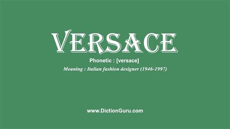 versace synonym|versace meaning slang.